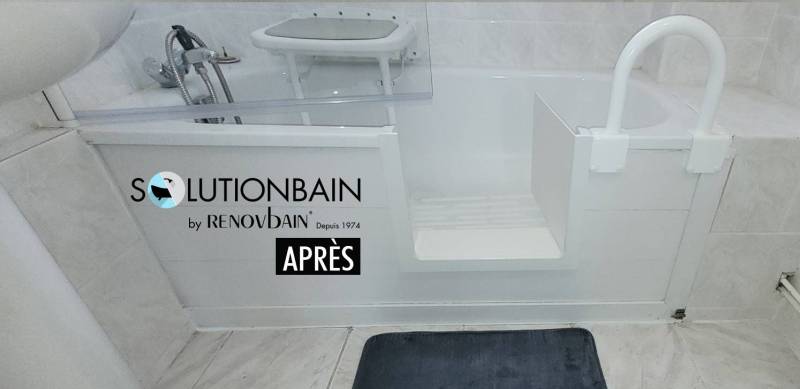 Ouverture de baignoire avec installation d’un portillon anti-éclaboussure